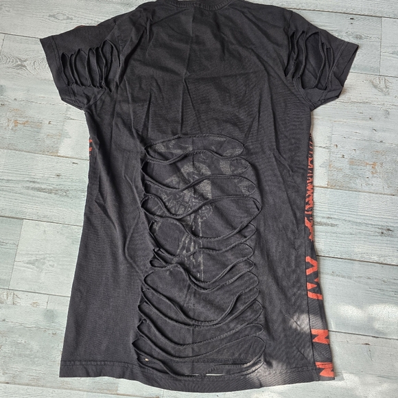 KISS Rock And Roll Over Short Sleeved Cut Out Back/Sleeves Shirt Womens Small - Picture 9 of 13